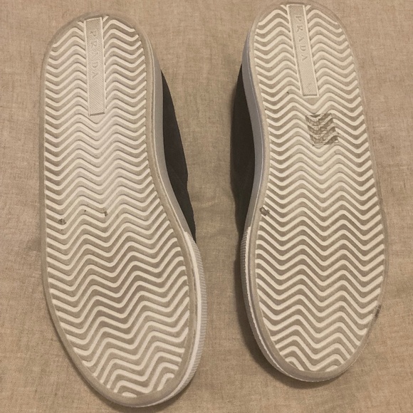 Prada Black Suede Slip-on Platform Sneaker - Picture 9 of 10